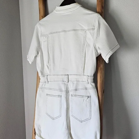 White Denim Playsuit - Picture 2 of 3